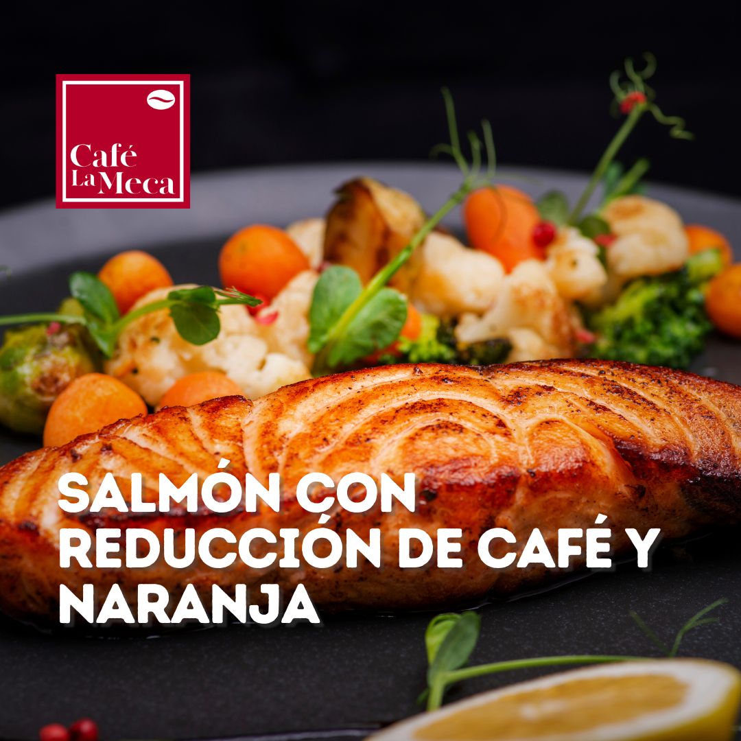 Salmón con Reducción de Café y Naranja