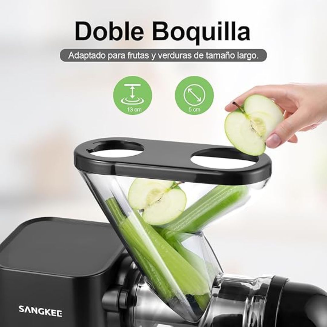 Extractor de Jugos, Exprimidor Multiusos Lento de Prensado en Frío