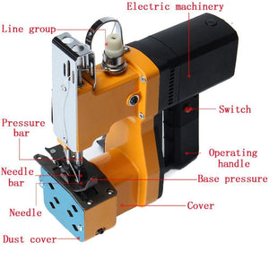 Maquina cosedora de sacos eléctrica de baterías Overlock GK - 890 - Café la Meca