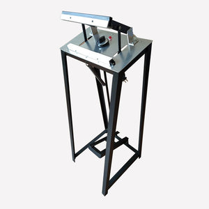 Selladora de pedal por calor con sello acanalado de 25 cm y termostato para regular la temperatura - Café la Meca