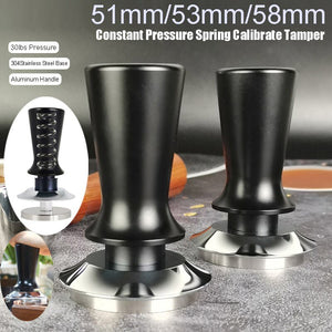 Tamper de café Barista con resorte calibrado, Tamper de acero inoxidable, 51mm, 53mm, 58mm - Café la Meca